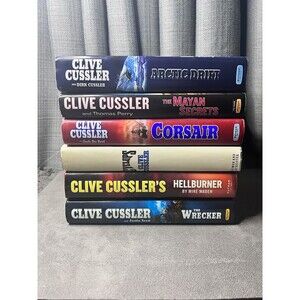Clive Cussler Mixed Books Lot of 6 HB DJ Oregon Files Dirk Pitt